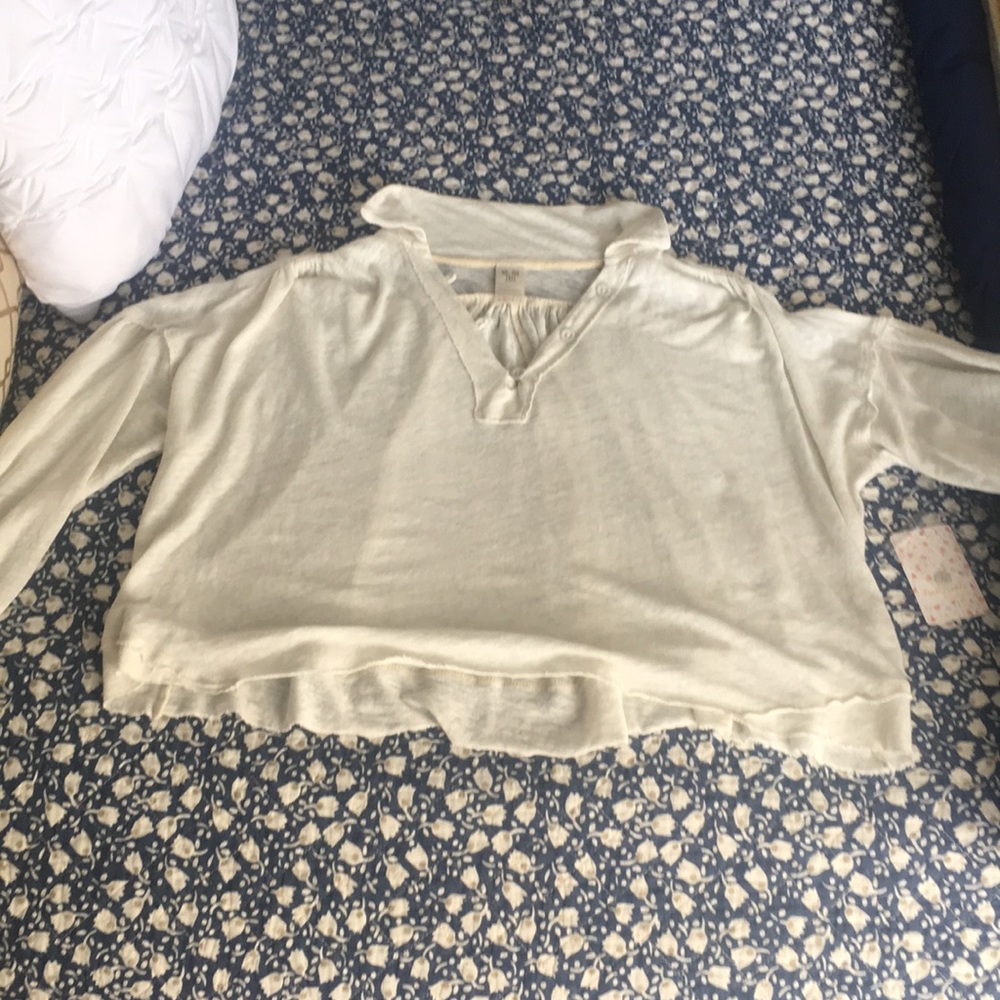 Free people crop top Henley NWT